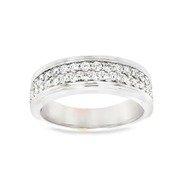 Pre Owned 18ct White Gold Diamond Band ZX295